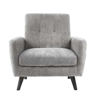 Monza Compact Retro Chair - Light Grey