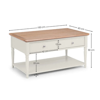 Provence 2 Drawer Coffee Table
