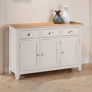 Richmond Oak Sideboard – Elephant Grey / Pale Oak