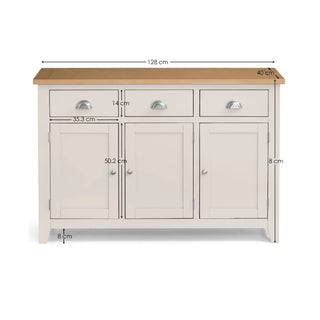 Richmond Oak Sideboard – Elephant Grey / Pale Oak