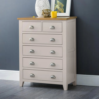Richmond 4+2 Drawer Chest, Oak Wood