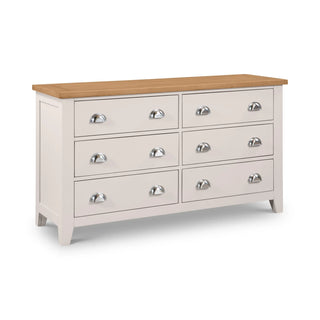 Richmond 6 Drawer Wide Chest, Oak Wood