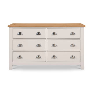 Richmond 6 Drawer Wide Chest, Oak Wood