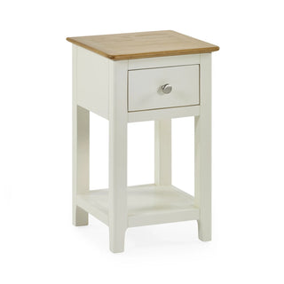 Set of 2 Somerset 1 Drawer Bedside Tables - White & Oak