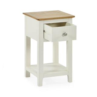 Set of 2 Somerset 1 Drawer Bedside Tables - White & Oak