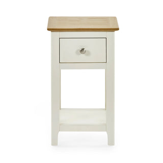 Set of 2 Somerset 1 Drawer Bedside Tables - White & Oak