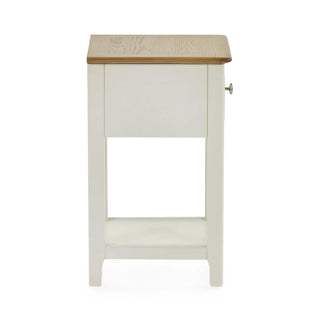 Set of 2 Somerset 1 Drawer Bedside Tables - White & Oak