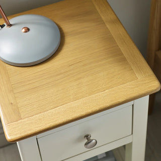 Set of 2 Somerset 1 Drawer Bedside Tables - White & Oak