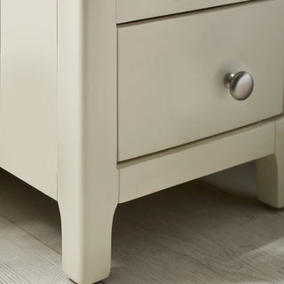 Set of 2 Somerset 3 Drawer Bedside Tables, White and Oak