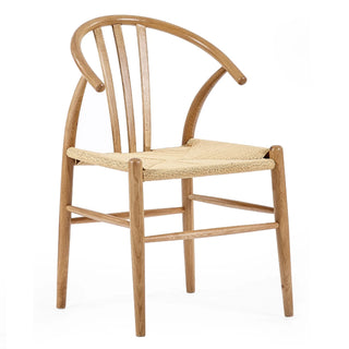 Set of 2 Symi Dining Chairs - Solid Oak Wood