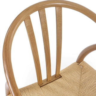 Set of 2 Symi Dining Chairs - Solid Oak Wood