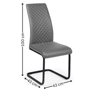 Set of 4 Xavier Cantilever Dining Chairs