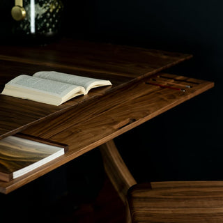Flux American Walnut Desk with Hourglass Legs