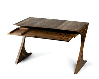 Flux American Walnut Desk with Hourglass Legs