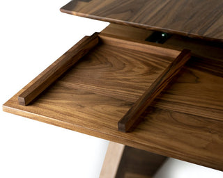 Flux American Walnut Desk with Hourglass Legs