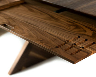 Flux American Walnut Desk with Hourglass Legs