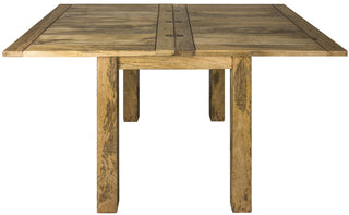 Butterfly-Leaf Dining Table in Distressed Oak Finish