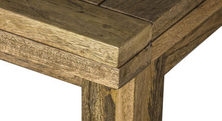 Butterfly-Leaf Dining Table in Distressed Oak Finish