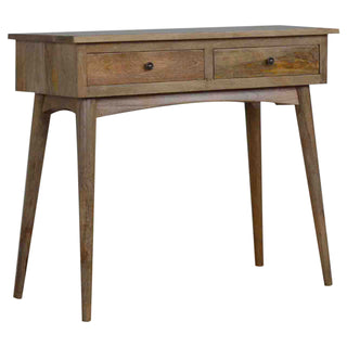 Nordic 2 Drawer Console Table in Oak Finish
