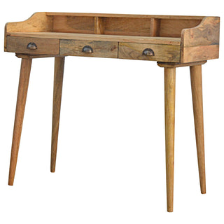 Gallery-Back Desk in Oak Finish