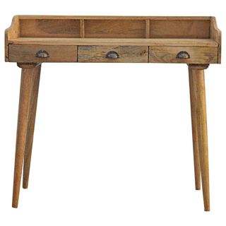 Gallery-Back Desk in Oak Finish