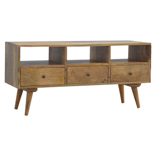Oak-Finish Nordic TV Unit