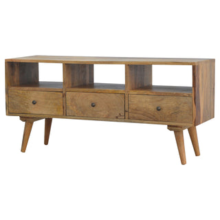 Oak-Finish Nordic TV Unit