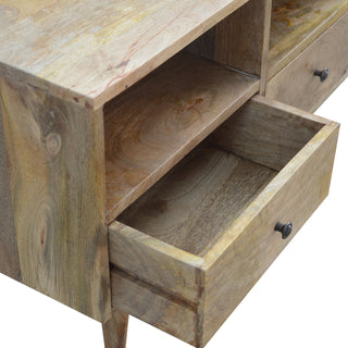 Oak-Finish Nordic TV Unit