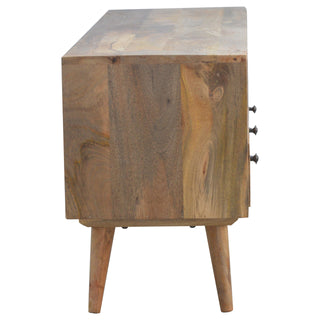 Oak-Finish Nordic TV Unit