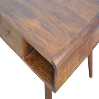 Curved Coffee Table in Chestnut Finish