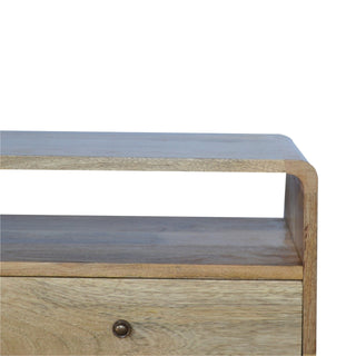 Curved TV Unit in Oak Finish