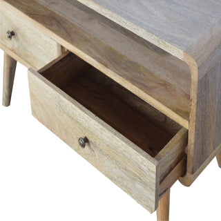 Curved TV Unit in Oak Finish