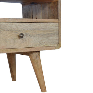Curved TV Unit in Oak Finish