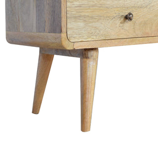 Curved TV Unit in Oak Finish