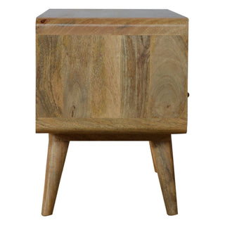 Curved TV Unit in Oak Finish