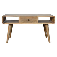 Curved Coffee Table in Oak Finish
