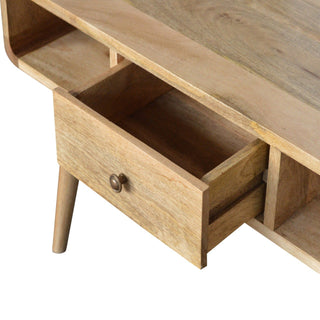 Curved Coffee Table in Oak Finish