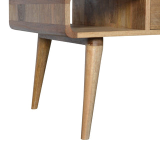 Curved Coffee Table in Oak Finish